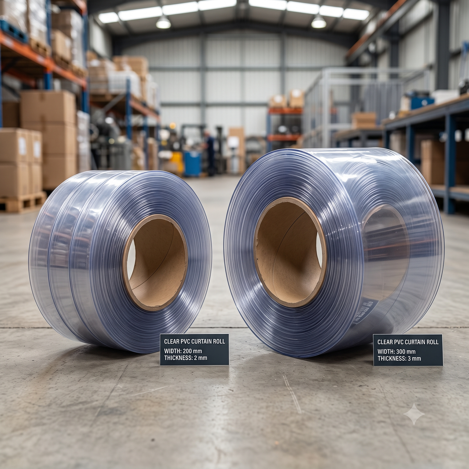 Transparent PVC Curtain Rolls for Warehouses